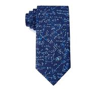 Men's Microfiber Math Equations Mathematics Novelty Tie Necktie, Blue, One size