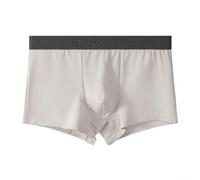 Men's Mid Waist Stripes Breathable Underpants for Comfort and Style Boxershorts Trunks Collection (L Brown)