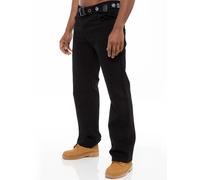Mens Mid Wash Jeans with Belt EZ14 - EZ15 | Enzo Designer Menswear - Black / 30W / Regular (32")