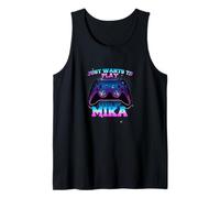 Mens MIKA - LEVEL UP with Controller: JUST WANTS TO PLAY Tank Top