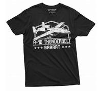 Men's Military Army A-10 Thunderbolt II Airplane Men T Shirt BRRRT US History Tee Black