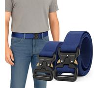 Mens Military Belts Navy Blue 2Pack Tactical With Quick-Release Buckle For Outdoor Hiking Security Combat & Daily Use