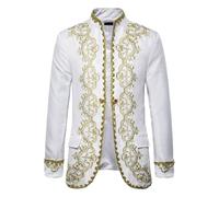Mens Military Blazers Prince Coats Drummer Parade Punk Officer Fitted Jackets Drum Major Costume for Adults Carnival Costume