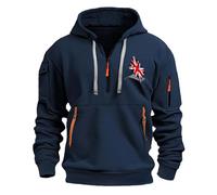 Mens Military Hoodies Mens Hoodies Quarter Zip British Flag Printed Hoodie Outdoor Combat Hoodie Lightweight Tactical Sweatshirt 1/4 Zip Hiking Pullover Stylish Hoody Jumper With Kanga Pocket