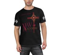 Men's Minds Rock Band T-Shirt Short Sleeve Printed Simple Versatile Shirt Trendy Sports Casual Crew Neck Top Tee L Multicolor