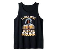 Mens Miss When Drunk Horseshoes Throwing Horse Horseshoe Pitcher Tank Top