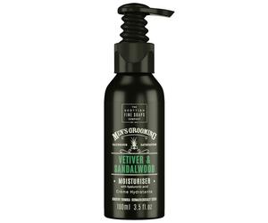 Mens Moisturiser Sandalwood Vetiver Scent Grooming Scottish Fine Soaps 100ml