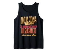 Mens Moja Zona Twierdzi Funny Polish Husband Joke Marriage Humor Tank Top