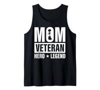 Mens Mom Veteran Hero Legend Patriotic Female Veteran Grandma Tank Top