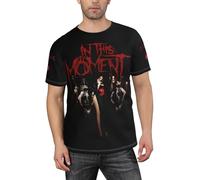 Men's Moment Rock Band T-Shirts Fashionable Full-Print Tees Versatile Summer Short Sleeve Shirt Multicoloured XXL