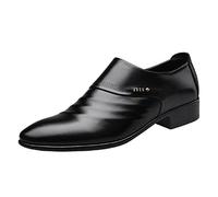 Men's Monk Shoes Plain Toe Men's Casual Shoes Comfortable Formal Suede Lace-Up Shoes Soft Shoes Comfortable Boat Shoes Black Brown with Toe Cap Top Rubber Sole, black, 12 UK