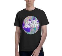 Men's Monkeys Rock Band Arctic Shirt Crew Neck T-Shirt for Men Casual Short Sleeve Tops Black M