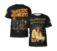 Men's Monkeys Rock Band Arctic T-Shirts Short Sleeve Tee Shirts Crewneck Casual Regular Print Cool Summer Fashion Top Tees, S-3XL