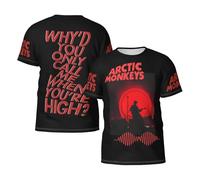 Men's Monkeys Rock Band Arctic T-Shirts Short Sleeve Tee Shirts Crewneck Casual Regular Print Cool Summer Fashion Top Tees, S-3XL