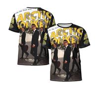 Men's Monkeys Rock Band Arctic T-Shirts Short Sleeve Tee Shirts Crewneck Casual Regular Print Cool Summer Fashion Top Tees, S-3XL