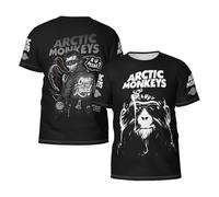 Men's Monkeys Rock Band Arctic T-Shirts Short Sleeve Tee Shirts Crewneck Casual Regular Print Cool Summer Fashion Top Tees, S-3XL