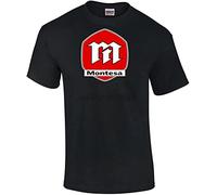 Men's Montesa Style Motorcycle Printed T Shirt Black XL
