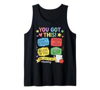 Mens Motivational Test Educator Teaching Student School Test Day Tank Top