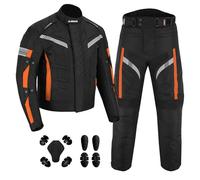 Mens Motorbike 2 Piece Suit Cordura Motorbike Jacket and Trousers CE armoured Waterproof protective Gear For mens boys Riders all season suit