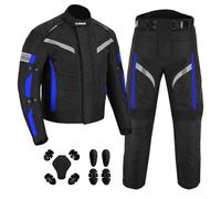 Mens Motorbike 2 Piece Suit Cordura Motorbike Jacket and Trousers CE armoured Waterproof protective Gear For mens boys Riders all season suit