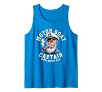 Mens Motorboat Captain Boating Motorboat Motor Boat Captain Tank Top