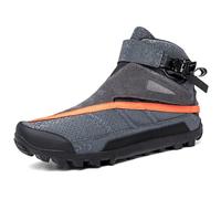 Mens Motorcycle Boots,Professional Waterproof Ankle Support Motorcycle Shoes,Streetbike Leather Motorcycle Riding Biker Boots,Grey,40
