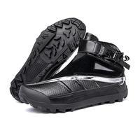Mens Motorcycle Boots,Professional Waterproof Ankle Support Motorcycle Shoes,Streetbike Leather Motorcycle Riding Biker Boots,Black,39