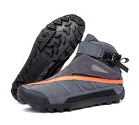 Mens Motorcycle Boots,Professional Waterproof Ankle Support Motorcycle Shoes,Streetbike Leather Motorcycle Riding Biker Boots,Grey,46