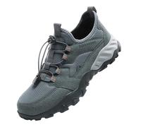 Men's Mountain Trainers, Sporty Trekking Shoes, Comfortable, Outdoor, Breathable Lightweight Climbing Shoes, Wear-resistant and Slip Resistant, grey, 11.5 UK