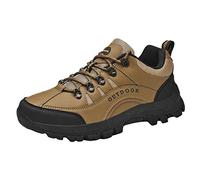 Men's Mountain Trainers, Sporty Trekking Shoes, Lightweight, Outdoor, Breathable Climbing Shoes, Comfortable Mountaineering Shoes, Wear-resistant and Slip Resistant, brown, 8.5 UK