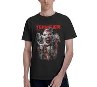 Men's Movie Horror Art Cotton T-Shirts Classic Crewneck Short Sleeves Simple&Versatile Daily Commute Essential Black S