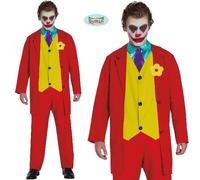 Mens Movie Mr Smile Villain Fancy Dress Costume Men's Halloween Outfit fg