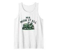 Mens Mr. Mow It All Lawn Mower Landscaper Gardener Father's Day Tank Top