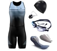 Men's MTB Triathlon Tri Suit Padded Sleeveless Suit Quick-Drying Cycling Skinsuit,Competition professional Padded,Triathlon Wetsuit,Men's Elite Trisuit Cycling Skinsuit (TYP-4,5XL)