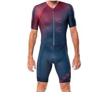 Men's MTB Triathlon Tri Suit Short Sleeve Quick-Drying Cycling Skinsuit, for Cycling Training Road Bike Top Cycling Clothing Pro Short Sleeve Triathlon Suit Mens Pro Trisuit (TYP-1,XL)