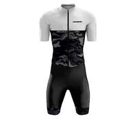 Men's MTB Triathlon Tri Suit Short Sleeve Quick-Drying Cycling Skinsuit, for Cycling Training Road Bike Top Cycling Clothing Pro Trisuit und Triathlon (TYP-2,S)