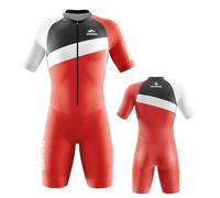 Men's MTB Triathlon Tri Suit Short Sleeve Quick-Drying Cycling Skinsuit, for Cycling Training Road Bike Top Cycling Clothing Pro Trisuit und Triathlon Quick Dry, Breathable, (TYPE-9,L)
