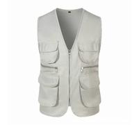 Mens Multi Pocket Fishing Waistcoat Outdoor Work Safari Travel Vest Camping Hunting Outerwear Gilet Photography Tops Cargo Utility Safari Waistcoat Mens Fishing Waistcoat