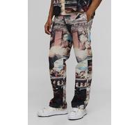 Mens Multi Renaissance Tapestry Relaxed Fit Trousers, Multi XL