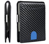 Men's Multifunctional Large Capacity Fiber Grain Cowhide Wallet Anime Wallet with Chain for Men (BK3, One Size)