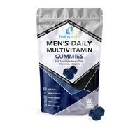 Men's Multivitamin Gummies | 60 Vegan Gummies | Vitamins A C D3 E B6 B12, Zinc, Selenium & Lycopene | Energy, Immune & Men's Wellness | Sugar Free | Blue Raspberry Flavour | UK Made | by NutriVolv