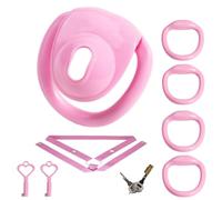Men's Muscle Exercise Accessory Locking Bracket A410-uk (Pink cage+Belt)