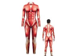 Men's Muscle Jumpsuit Costumes,Mens Funny Halloween Costume Muscle Print Cosplay Jumpsuit Bodysuit - Cosplay Fullbody Catsuit for Role Play Carnival Themed Events Stage Performances