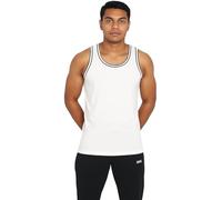Mens Muscle Tops Coloured Trim Cotton Gym Sport Sleeveless Beach Vest Size M-XL[White,XL]