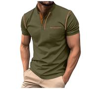 Men's Muscle V Neck Polo Shirts Slim Fit Solid Short Sleeve Golf T-Shirts Ribbed Knit Soft Tees Mens Sequin Shirt Alternative Clothing Men Mens Sleeveless Vest B-Green