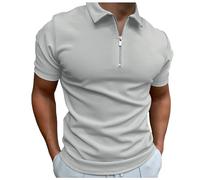 Men's Muscle V Neck Polo Shirts Slim Fit Solid Short Sleeve Golf T-Shirts Ribbed Knit Soft Tees Mens Polo Shirts Short Sleeve Black Sports Tops for Men UK Boys Tank Tops with Hood
