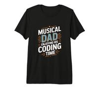 Mens Musical Dad Enjoying His Coding Time Programmer Premium T-Shirt