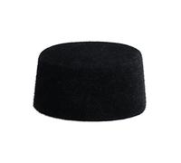 Mens Muslim Prayer Hat Winter Warm Islam Prayer Cap Velvet Turkish Prayer Islamic Worship Hat Ramadan Pray Eid Gift Black Kufi Round Cap 59cm