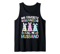 Mens My Favorite Bunnies Call Me Husband Bunny Easter Day Tank Top
