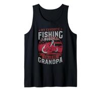 Mens My Favorite Fishing Buddy Calls Me Grandpa Family Humor Tank Top